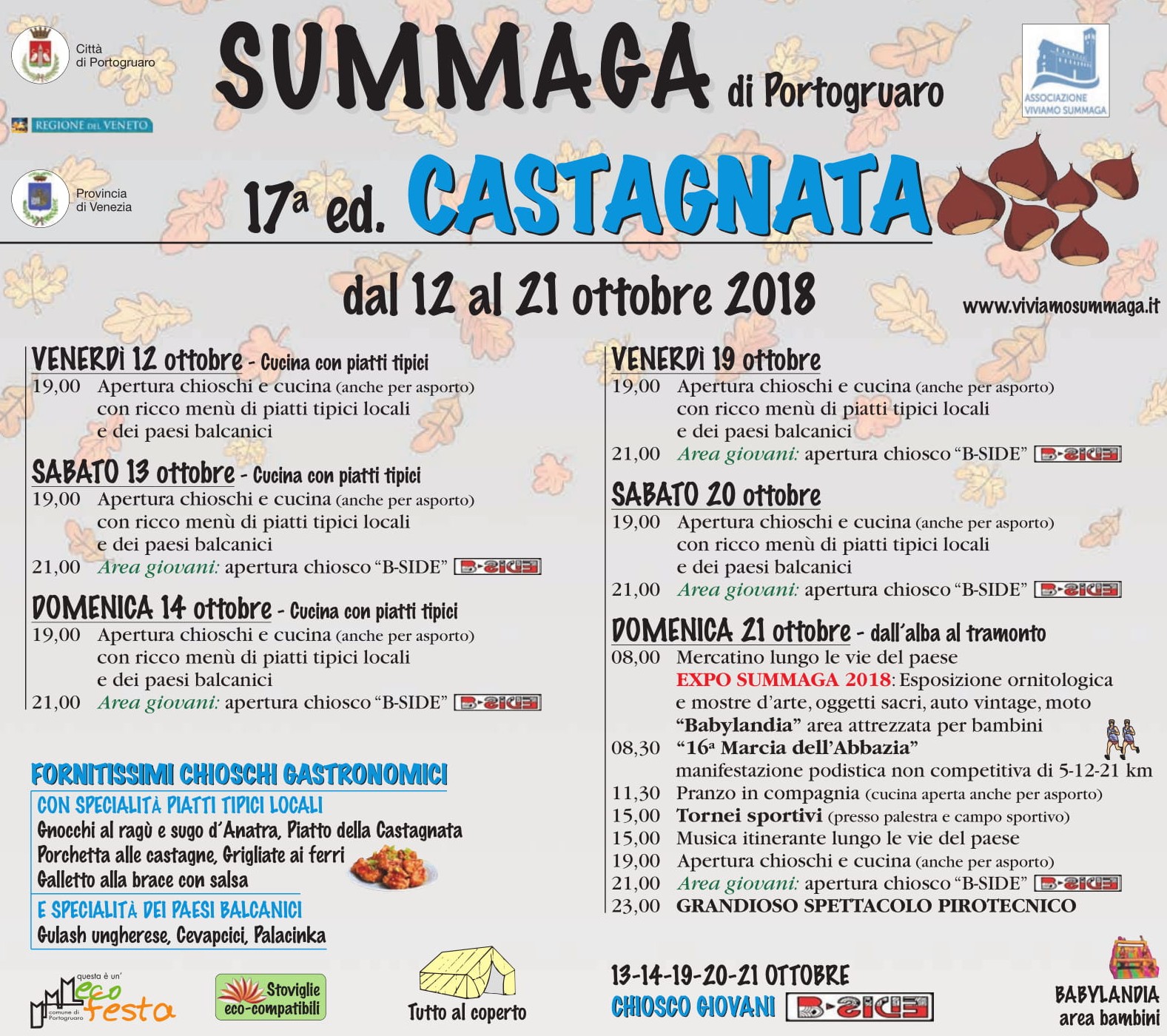 Programma Castagnata 2018